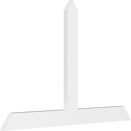 Ekena Millwork Portland Architectural Grade PVC Gable Bracket, 72"W x 48"H x 2"D x 6"F, 16/12 Pitch GBP072X48X0206POR00